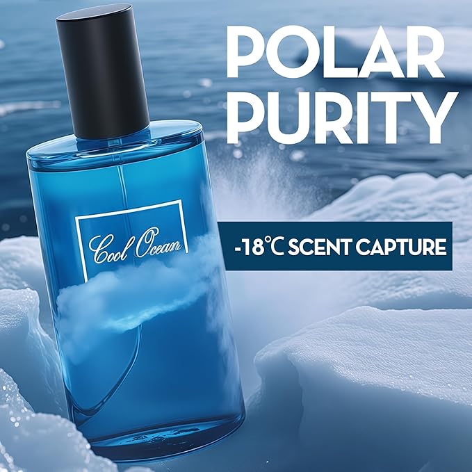 Men's Cologne Gift Set Include Blue Ocean,Cool Ocean,Amazing Code & Invincible - 3.4 Fl Oz Each | Vanilla Bourbon, Leather & Amber Floral Fragrance | Luxury Eau de Toilette Quartet