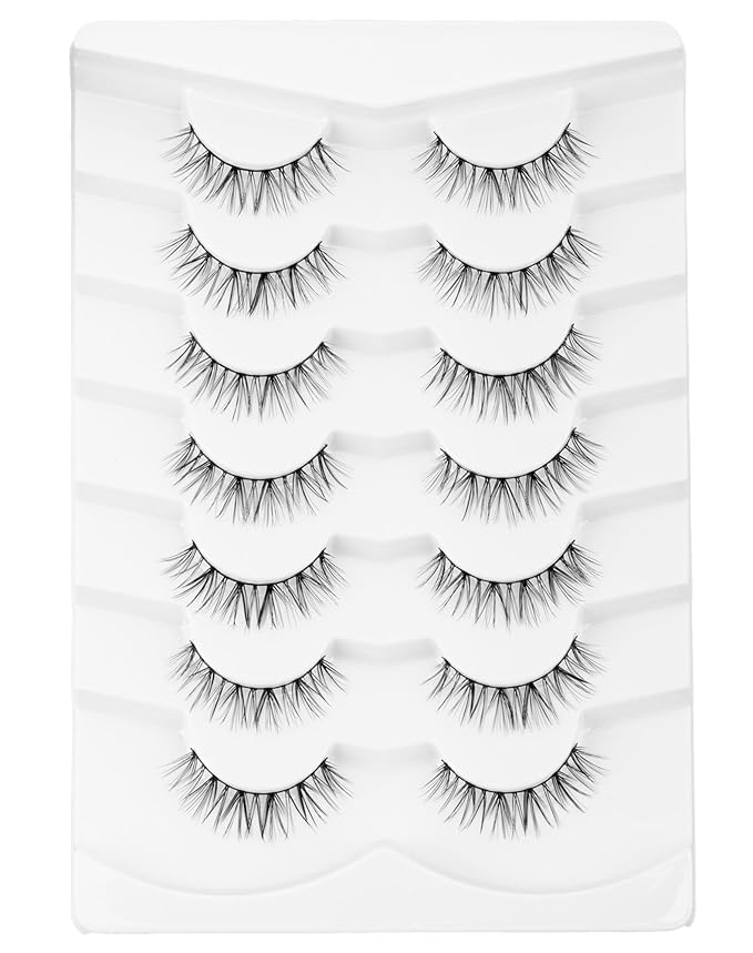 Onlyall Wispy Lashes Natural Flared False Eyelashes Fake Lashes DK23