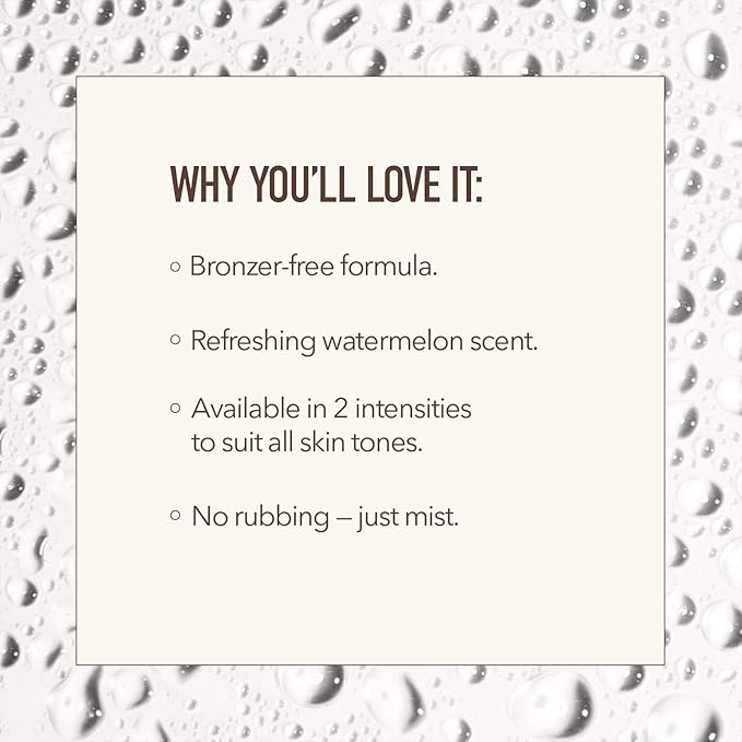 Nuda Face Tan Water | Lightweight and Clear Self Tan Face Mist | Cruelty Free Face Tanner Water with Natural Ingredients | Buildable Spray Tan Solution (75 mL)