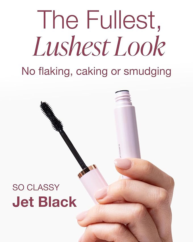 Mineral Fusion So Classy Volume Mascara (Black) - Voluminous Formula For Appearance of Fuller Lashes - Hypoallergenic, No Flaking or Caking, Smudge-Proof Formula - With Peptides & Vitamin B