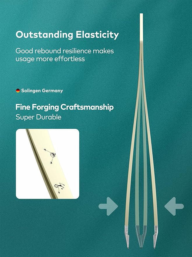 MR.GREEN Tweezers For Women Facial Hair, Professional Precision Eyebrow Tweezers for Women and Men, Stainless Steel Slanted Cute Hair Removal Plucker