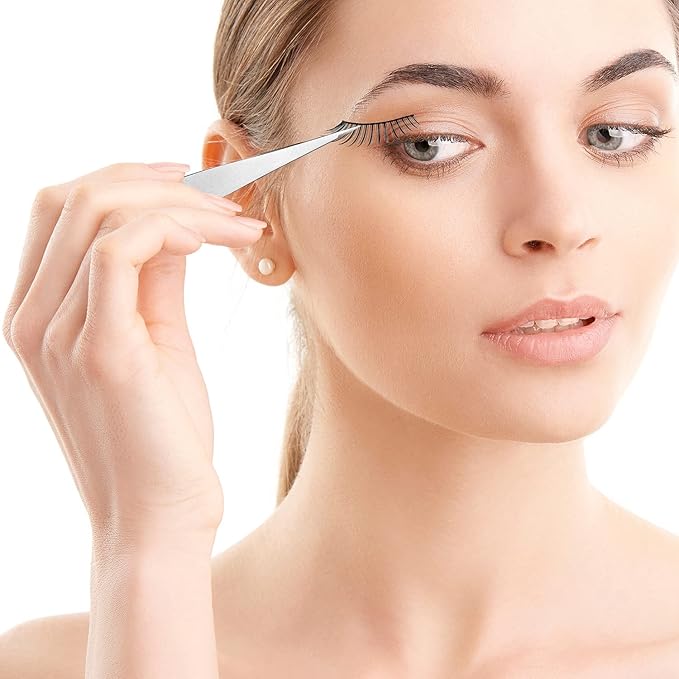 Pointed Tweezers for Women Facial Hair, Professional Stainless Steel Tweezers for Eyebrow, Chin Hair and Ingrown Hair Removal