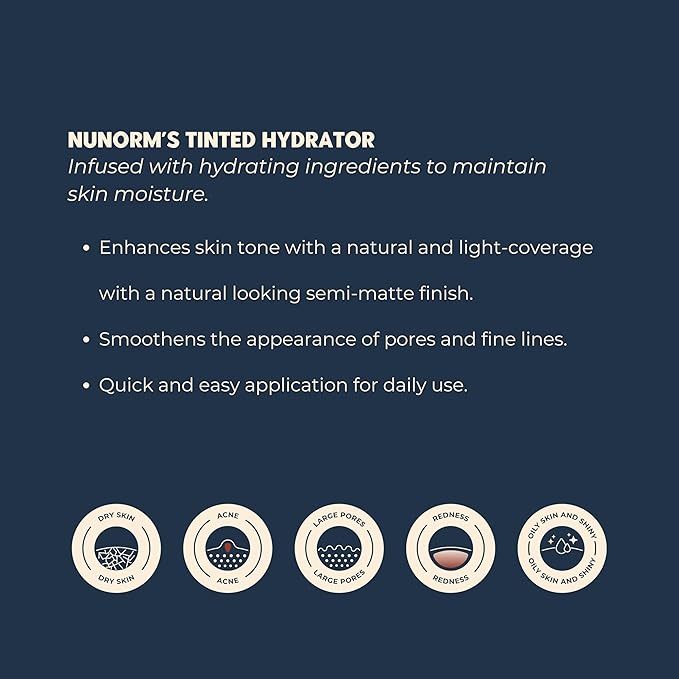 Men’s Tinted Moisturizer for Face - Waterbased Tinted Facial Hydrating Moisturizer with Lightweight & Buildable Coverage - Blurs Imperfections & Evens Skin Tone 06-Bronze