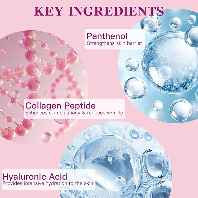 Overnight Collagen Mask - Deeply Hydrating Bio-Collagen Face Mask for Glass Skin, Pore Minimizing & Firming, Melting Transparent Jelly Mask - K-Beauty Sleeping Mask, 4 Sheets