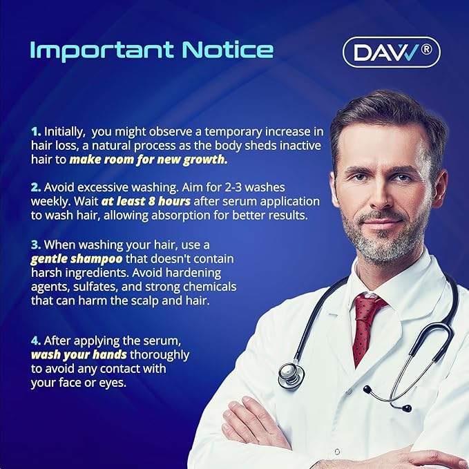 Minoxidil for Men Hair Growth Serum: Minoxidil 5 Percent - Hair Regrowth for Men - Minoxidil for Beard Growth - Hair Loss Treatments - Minoxidil 5% - Faster Thicker Stronger Hair Growth - 60ml