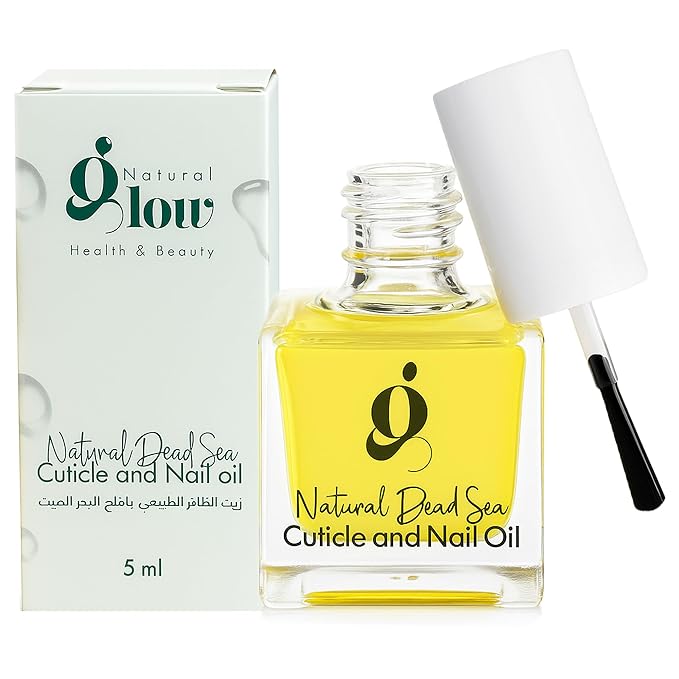 Dead Sea Cuticle & Nail Oil (5ML) | Strengthens, Moisturizes & Conditions with Sweet Almond, Olive, Jojoba, Castor, Argan Oils, Lemon Essential Oil, Vitamin E & Dead Sea Salt