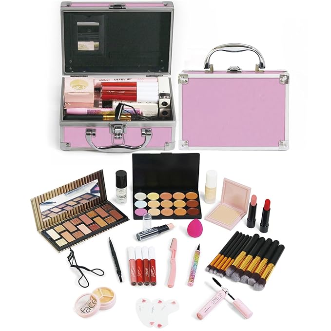 All in One Makeup Kit for Women Full Kit, Mother's Day Gift Sets for Women Girls, Makeup Essential Bundle Include Eyeshadow Palette Lipstick Blush Foundation Concealer Mascara Eyebrow Pencil