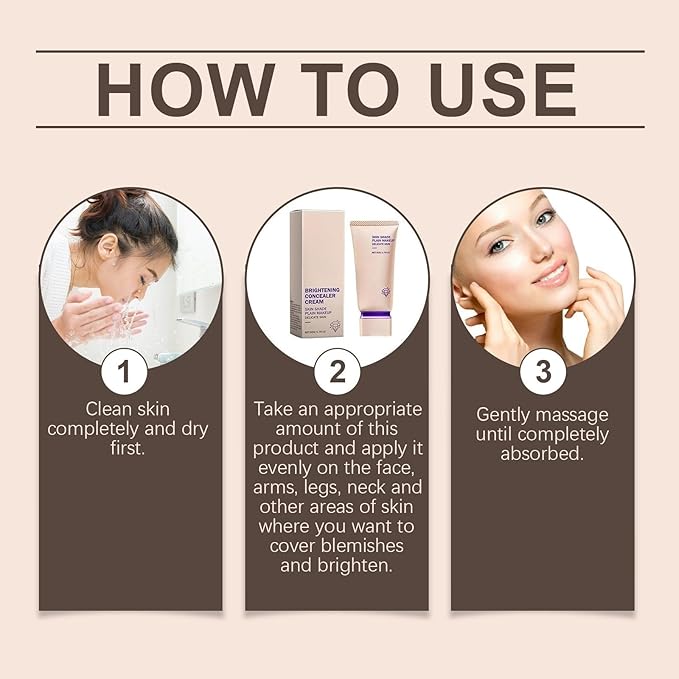 Brightening Concealer Tone-Up Cream, Lightweight Hydrating Foundation for Natural Glow, Moisturizing BB Cream for Smooth Flawless Skin 50g