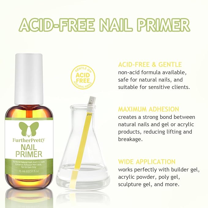 3PCS Acid-Free Nail Dehydrator and Primer with Cuticle Oil, Fast Dry Primer and Dehydrator for Gel Nails, Professional Manicure Supplies, Deshidratador para Uñas