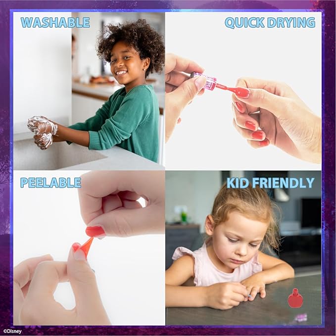 Disney Frozen 2 Super Sparkly Cosmetic Makeup Set for Girls with Lip Gloss Nail Polish Nail Stickers 11 Pcs Perfect for Parties Sleepovers Makeovers| Birthday Gift for Girls by Townley Girl