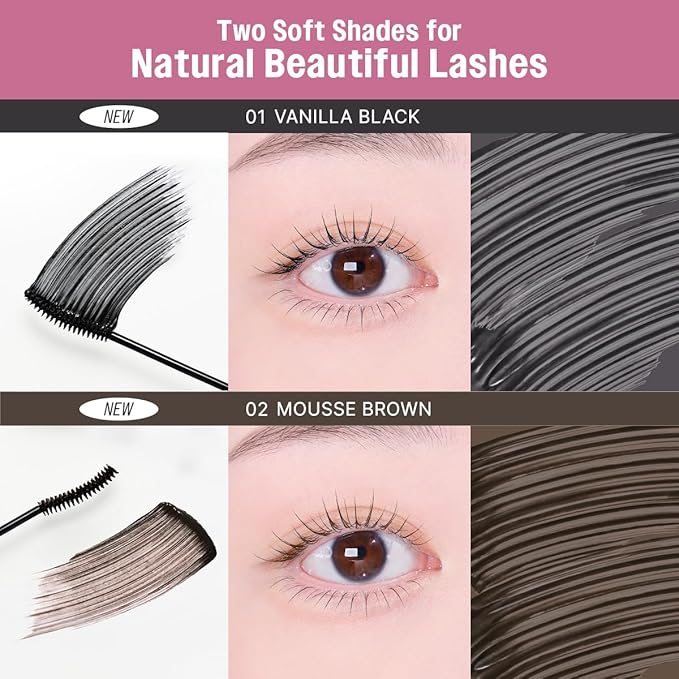 CLIO Kill Lash Superproof Mascara Fine, Waterproof Fixing Mascara, Natural Defining Look, Long-Lasting & Lengthening, Clump & Smudge-Free, for Sensitive Eyes, Korean Makeup Beauty (02 Mousse Brown)