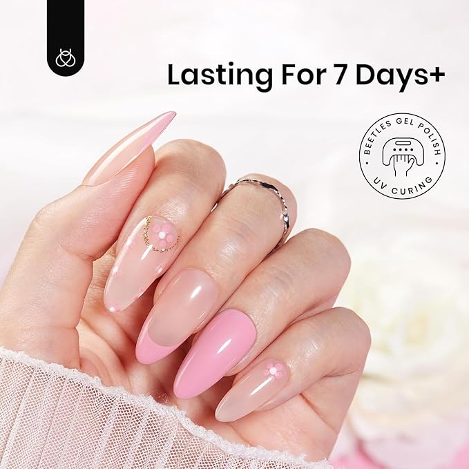 Beetles 15ml Peel Off Gel Base Coat - Peel Off Base Coat for Gel Nail Polish, Soak Off-Free Easy Removal without Damage, Long Lasting U V LED Lamp Cure for Beginners DIY Manicure Weak Thin Nails