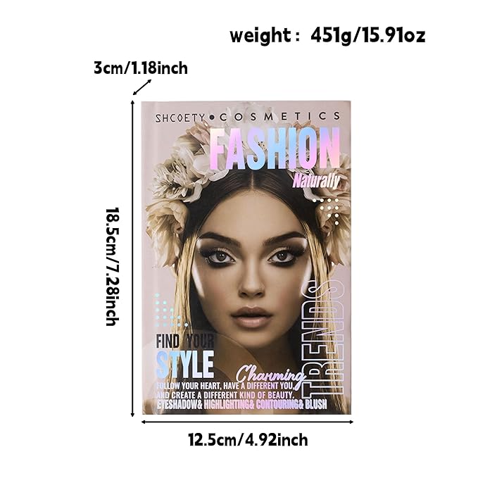 The first choice for holiday gifts 43-color makeup palette, eye shadow, highlighter and blush for contouring, multi-texture combination matte/pearl/fine glitter Suitable for gift giving (A)