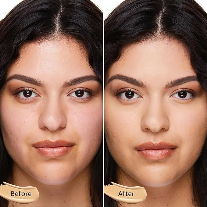 Air Cushion BB Cream Foundation - Mushroom Head CC Cream Concealer Makeup Base Water & Sweat-Proof, Create Flawless and Natural Look for All Skin Types (Buff Beige)