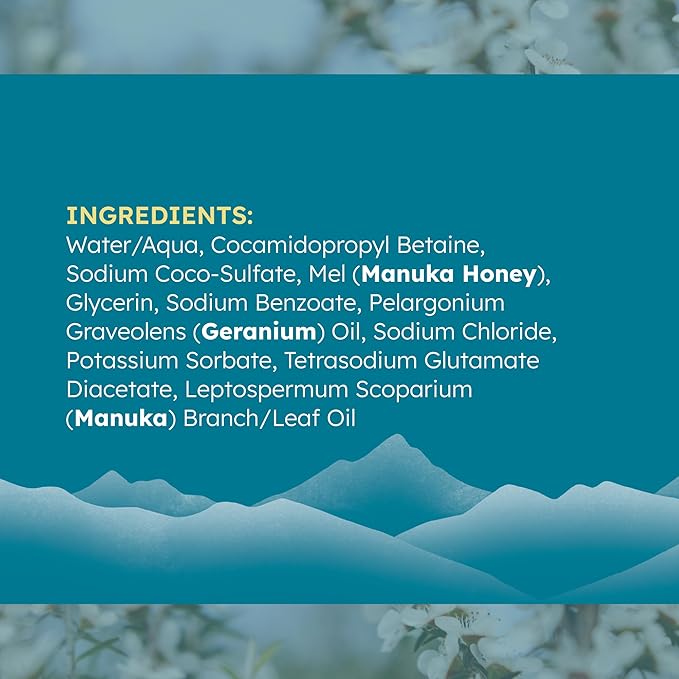 MELORA Manuka Honey Body Wash (7 Oz) - Moisturizing Skin Care Body Soap with Manuka Honey & Oil for Acne, Dry, or Sensitive Skin - Moisturizing Travel Size Shower Gel for Women & Men