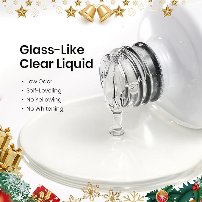 Beetles Gel Top Coat Set Christmas Limited, 2Pcs 15ml Top Coat Gel Nail Polish No Wipe Long Lasting Shining Glossy Manicure Soak off U V Lamp Needed Winter Nail Art Design Gifts for Women