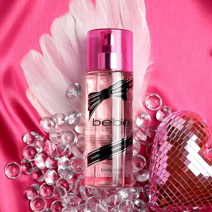 Bebe Silver Body Mist - Body Spray for Women with Mango, Tuberose, Peony, Jasmine, Rose, Cedarwood, Musk, and Sandalwood Fragrance Mist - 8.4 oz