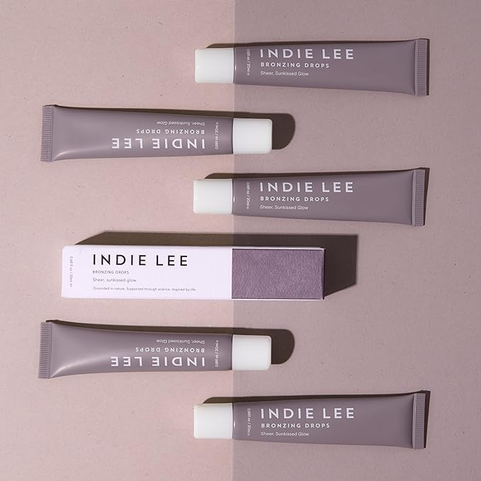 Indie Lee Bronzing Drops for Face & Body - Hydrating Face Makeup for a Sheer Glow - Liquid Bronzer & Highlighter with Niacinamide & Squalane - Universal Shade for All Skin Tones (0.67 Fl oz)