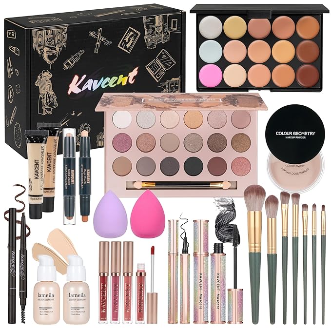Makeup Kit Makeup Sets for Teens Makeup kits for Women Teenagers Full Kit Make up Eyeshadow Palette Foundation Concealer Lipgloss Makeup Gift Set for Women Teen Girls