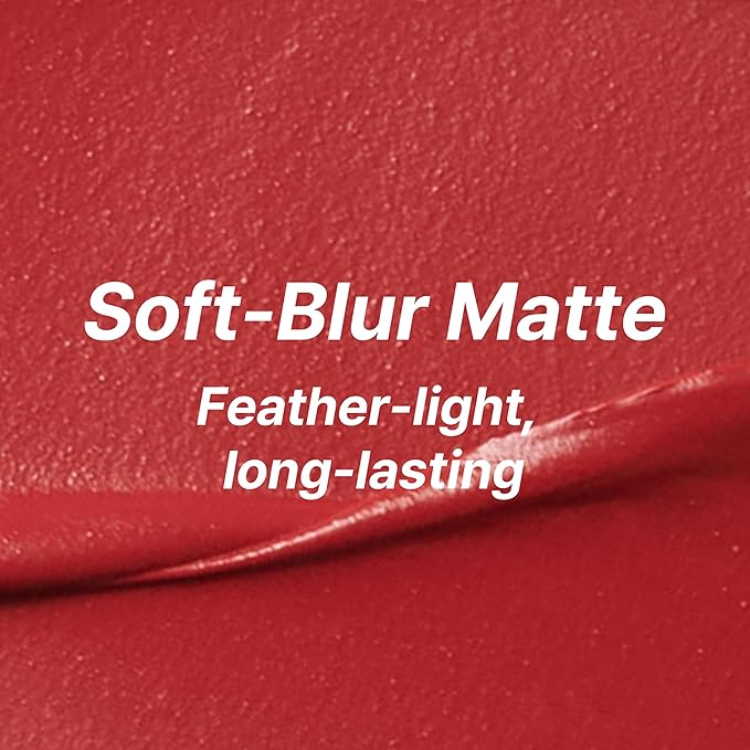 Touch in Sol Vegan Again Blur Core Lip Tint (#Chill-out Red) - Long Lasting, High Pigment Velvet Matte Lip Stain – Lightweight Smooth Blur Finish