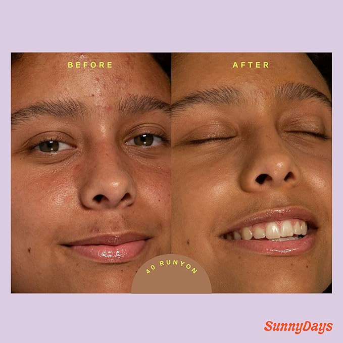 Tower 28 Beauty SunnyDays SPF 30 Tinted Mineral Sunscreen - For Sensitive Skin - 2-in-1 Facial Broad Spectrum UVA/UVB Protection + Foundation – Shade 40 RUNYON, 1 Fl Oz