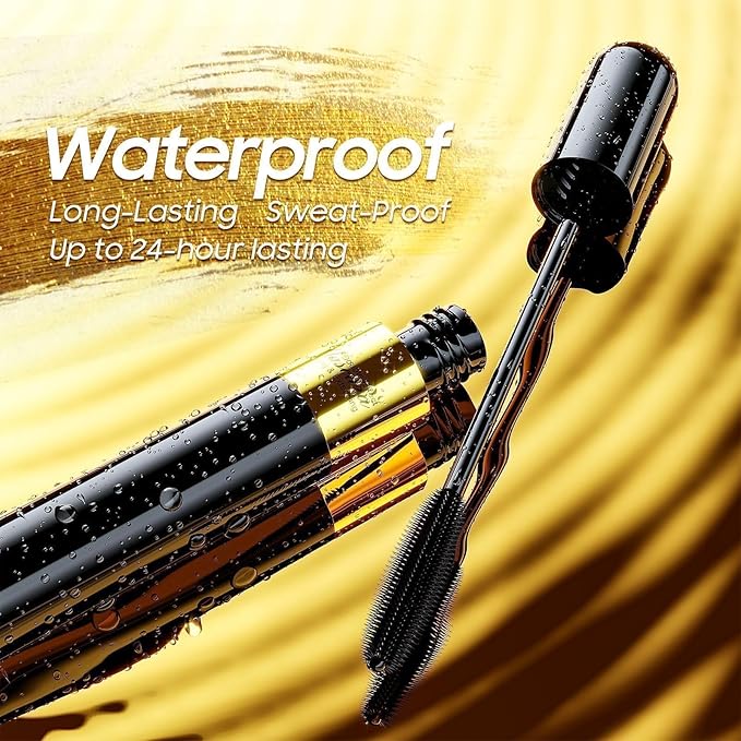 Waterproof Mascara Black, Mascara Volume and Length, Defining, Curling, Multiplying, Buildable Formula No Clumping for a Charming Curling Eye Makeup