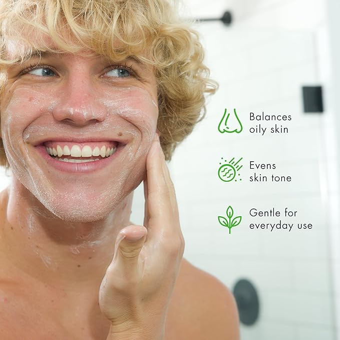 Tiege Hanley Acne Treatment Skin Care Set for Men, System Level 1, Tiegeclear Advanced Routine With Salicylic Acid Wash, Glycolic Acid Pads, and Serum, All Skin Types, Men’s Skin Care, 3 Piece Kit