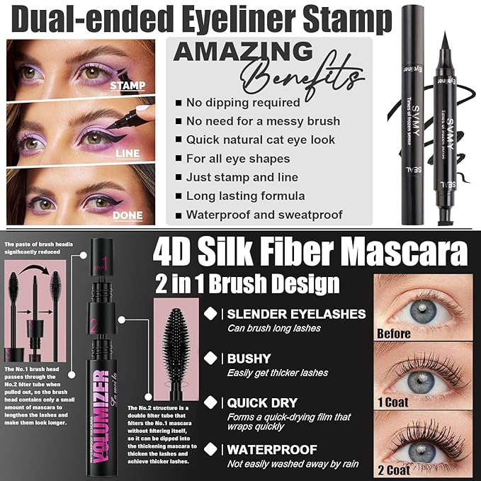 All in One Makeup Kit for Women Full Kit,Travel Make Up Gift Set for Women Teens Girls, Includes Eyeshadow,CC,Foundation,Lipstick,Mascara,Brush,Sponge,Brow Powder & Soap,Eyeliner,Primer,Contour,Bag