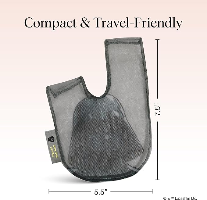Kitsch x Star Wars Darth Vader Soap Saver Bag – Patented Mesh Bag Soap Holder for Body Wash Bar - Extends Use & Prevents Soggy Mess - Recycled Mesh Beauty Pouch, Eco-Friendly