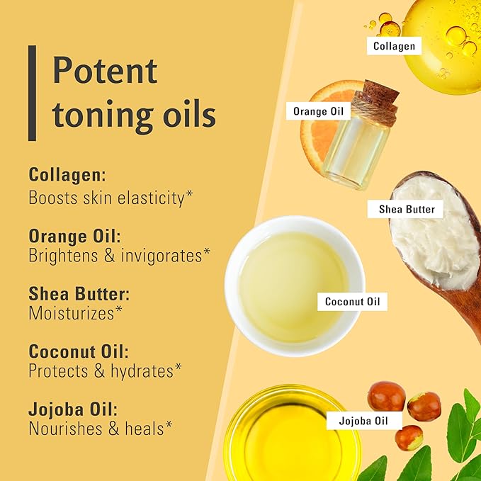 Exfoliating Turmeric Scrub and Skin Exfoliator with Collagen and Coconut Oil, Gently Exfoliates Face, Body, Hands, and Feet, Moisturizing Skincare, 16 oz by M3 Naturals