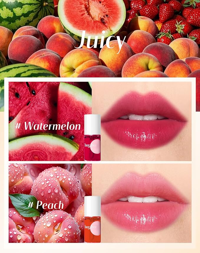 bayfree Lip Tint Stain Set, Lip Stain Long Lasting Lightweight Waterproof, Transfer-Proof, Non-sticky, Lip Makeup Matte Finish