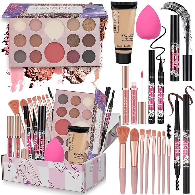 Makeup Kit for Teens Women Full Kit Makeup Sets for Women Foundation Eyeshadow Makeup Gift Set for Teen Girls Christmas Makeup kits for Teenagers 10-12