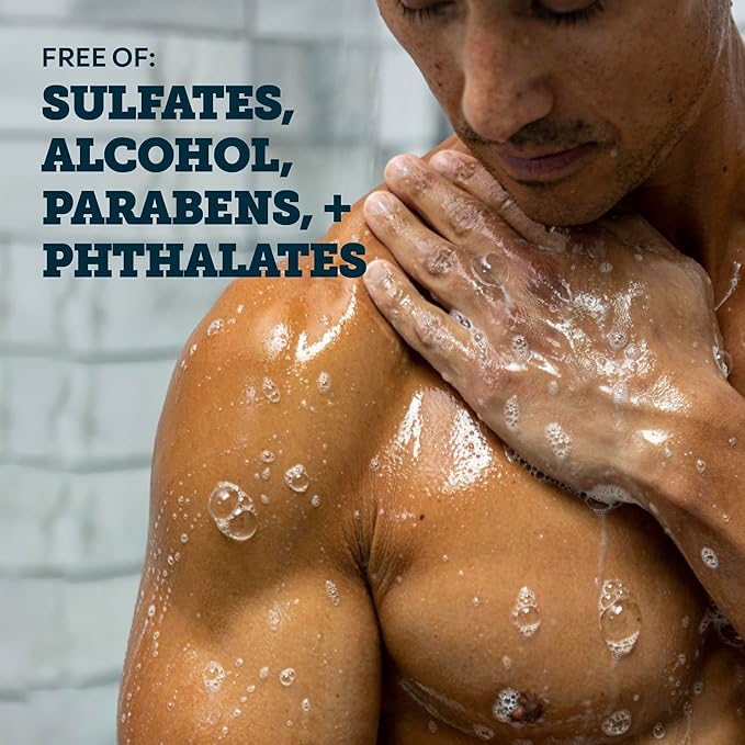 Oars + Alps Body and Face Wash for Men, Mens Body Wash & Face Cleanser with Vitamin E and Antioxidants, Moisturizing, Hydrating, Paraben & Sulfate Free Cleanser, California Coast, 3pk