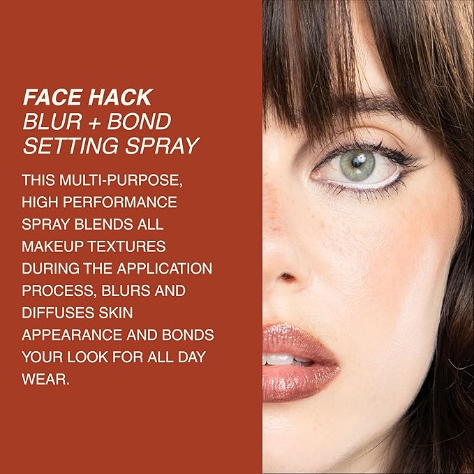 Freck Beauty FACE HACK Blur + Bond Setting Spray, Multi-Purpose Spray that Blends, Blurs and Bonds Makeup, Locks your look In All Day, Perfect for Mid Day Refresh, 3.38 oz