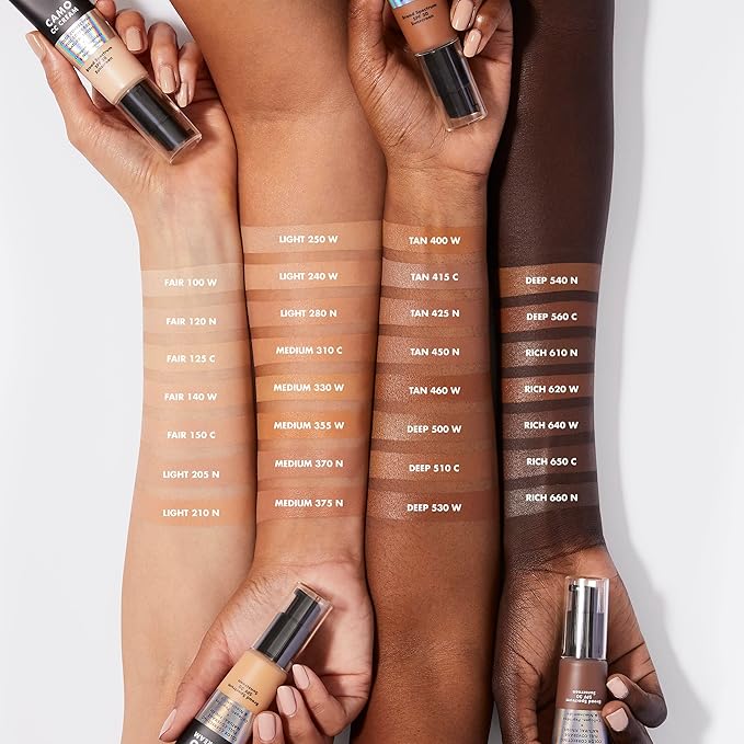 e.l.f. Camo CC Cream, SPF 30 Color-Correcting Medium-To-Full Coverage Face Foundation, Delivers An Airbrushed Finish, Vegan & Cruelty-Free, Rich 610 N