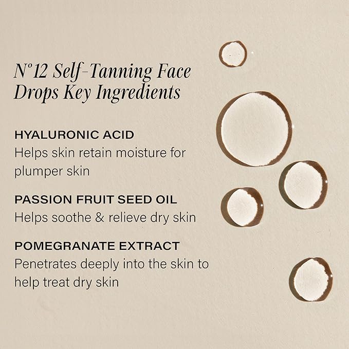 + Lux Unfiltered Mini Golden Hour Set - Includes N°32 Gradual Self Tanner in Santal 1.7 fl oz & N°12 Face Tanning Drops 0.27 fl oz - Travel Size Self Tanner - Vegan & Cruelty Free