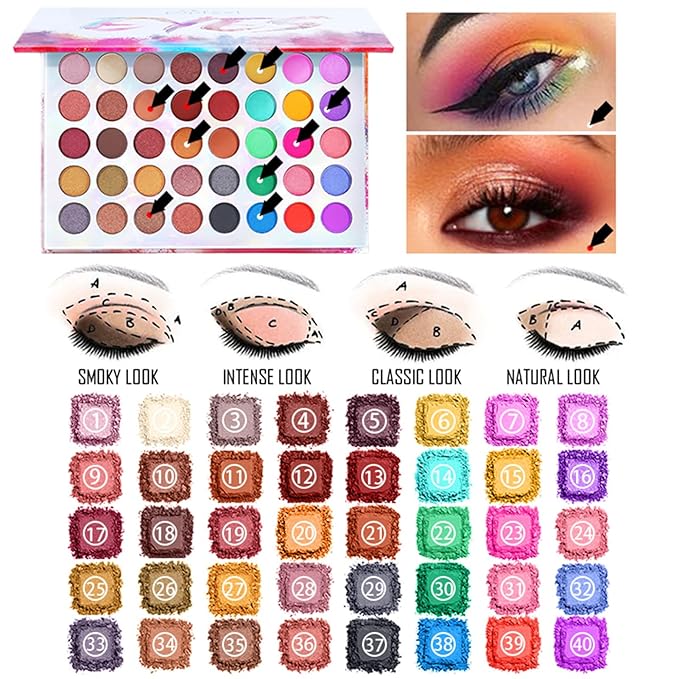 All in One Makeup Kit for Women Full Kit, Christmas Day Gifts for Women Girls, Makeup Essential Bundle Include Eyeshadow Palette Lipstick Blush Foundation Concealer Mascara Eyebrow Pencil