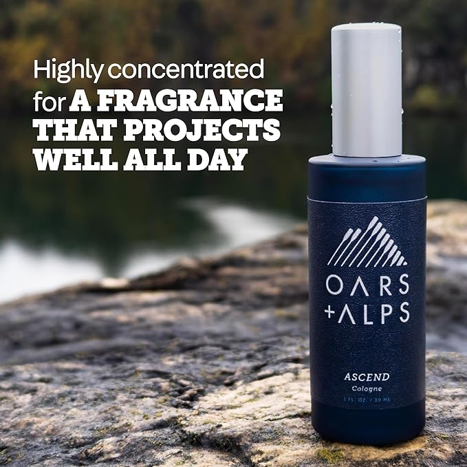 Oars + Alps Ascend Mens Cologne and Body Spray, Travel Size Cologne for Men Body Spray, Warm Fragrance, Scented with Mandarin, Teakwood Cedarwood & Warm Cardamom, Blends Refreshing, 1oz