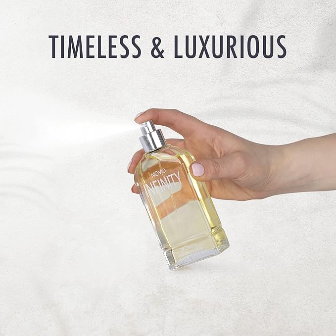 NovoGlow Novo Infinity for Women - 3.4 Fluid Ounce Eau De Parfum Spray for Women - Refreshing Mix of Citrus Floral & Musk Fragrances Smell Fresh All Day Long Lovely Gift for Women for All Occasions