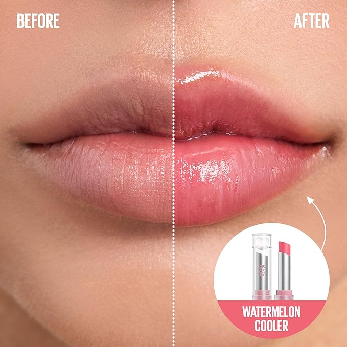 Kaja Juicy Glass Lip Balm | Plumping Lip Gloss Hydrating Lip Balm, Korean Beauty Tinted Lip Care, Moisturizing Lip Products, Nourishing Lip Moisturizer, Radiant Glow | Watermelon Cooler, 0.15 oz