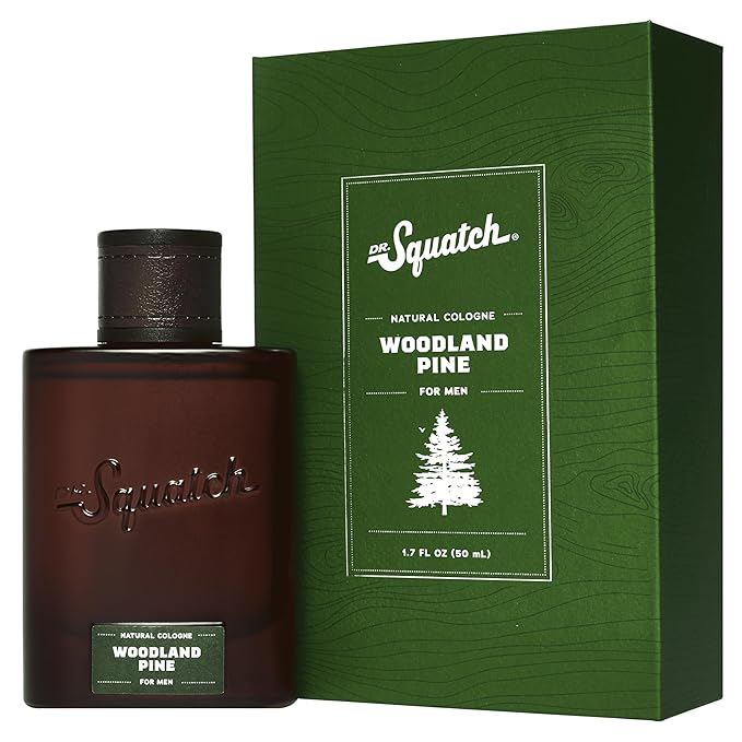 Dr. Squatch Natural Cologne for Men - Scent-Lock Technology and Sustainably-Sourced Ingredients - Woodland Pine Cologne (1.7 fl oz)