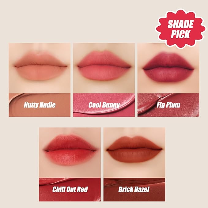 Touch in Sol Vegan Again Blur Core Lip Tint (#Chill-out Red) - Long Lasting, High Pigment Velvet Matte Lip Stain – Lightweight Smooth Blur Finish