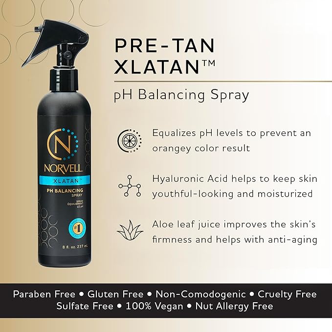 Norvell Pre Sunless Tanning XLATAN pH Balancing Spray for use w/Self Tanner, 8 fl.oz.