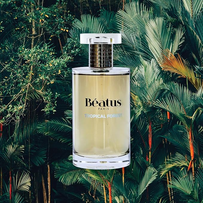 Beatus Paris Tropical Forest - Luxury Mens Cologne - Long-Lasting Fragrance - Notes of Fruity Opening with Pineapple, Green Apple, Bergamot Scent - All Day Wear EDP Spray - Travel Size Perfume - 3.4oz