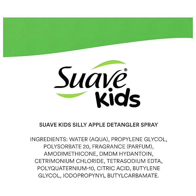 Suave Kids Detangler Spray For Tear-Free Styling Silly Apple Dermatologist-Tested Hair Detangler Formula, 10 Fl Oz (Pack of 6)