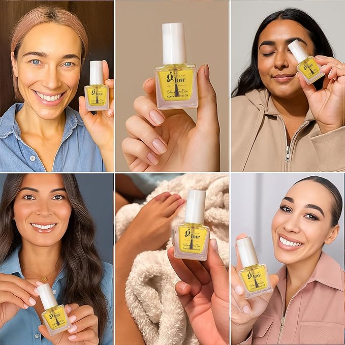 Dead Sea Cuticle & Nail Oil (5ML) | Strengthens, Moisturizes & Conditions with Sweet Almond, Olive, Jojoba, Castor, Argan Oils, Lemon Essential Oil, Vitamin E & Dead Sea Salt