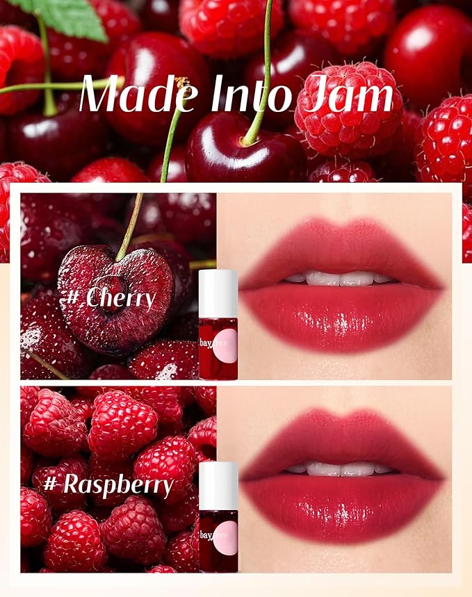 bayfree Lip Tint Stain Set, Lip Stain Long Lasting Lightweight Waterproof, Transfer-Proof, Non-sticky, Lip Makeup Matte Finish