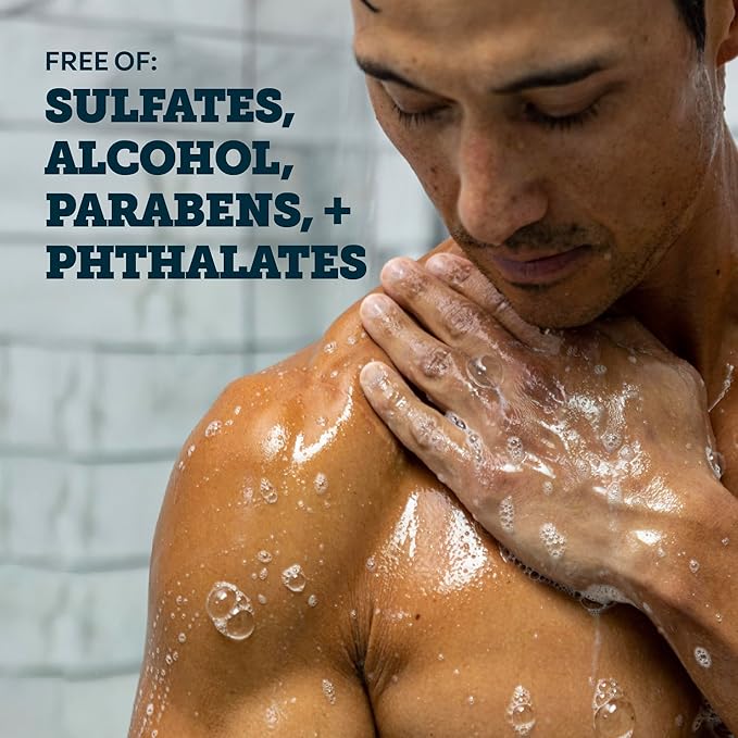 Oars + Alps Mens Moisturizing Body and Face Wash, Skin Care Infused with Vitamin E and Antioxidants, Sulfate Free, Fresh Ocean Splash 32oz