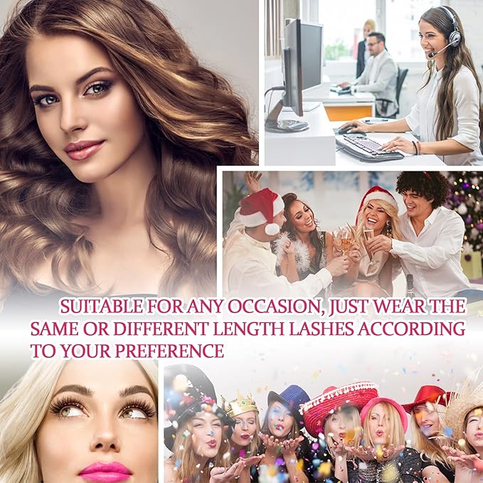 Lash Clusters, DIY Eyelash Extension, 40 Clusters Reusable Individual Lash Clusters, 3D Effect Wispy C Curl False Eyelashes for Home Eyelash Extensions (10mm)