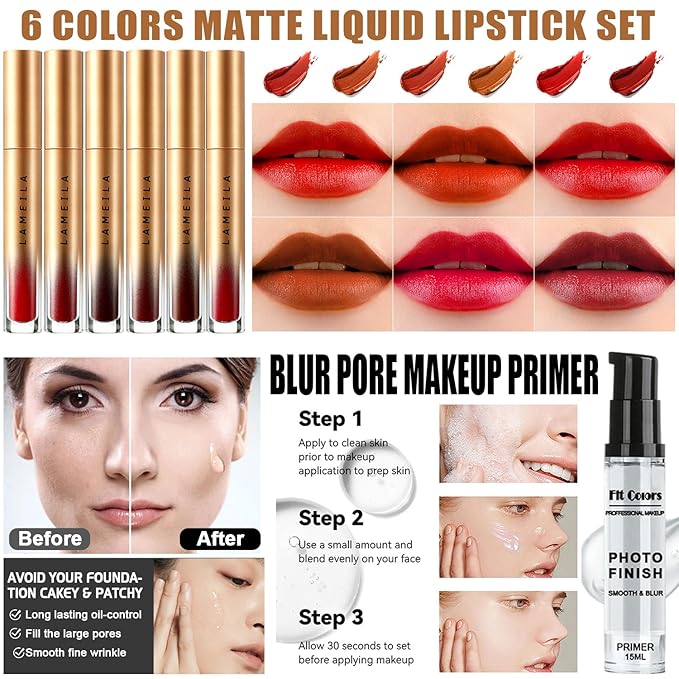 All in One Makeup Kit for Women Full Kit,Travel Make Up Gift Set for Women Teens Girls, Includes Eyeshadow,CC,Foundation,Lipstick,Mascara,Brush,Sponge,Brow Powder & Soap,Eyeliner,Primer,Contour,Bag